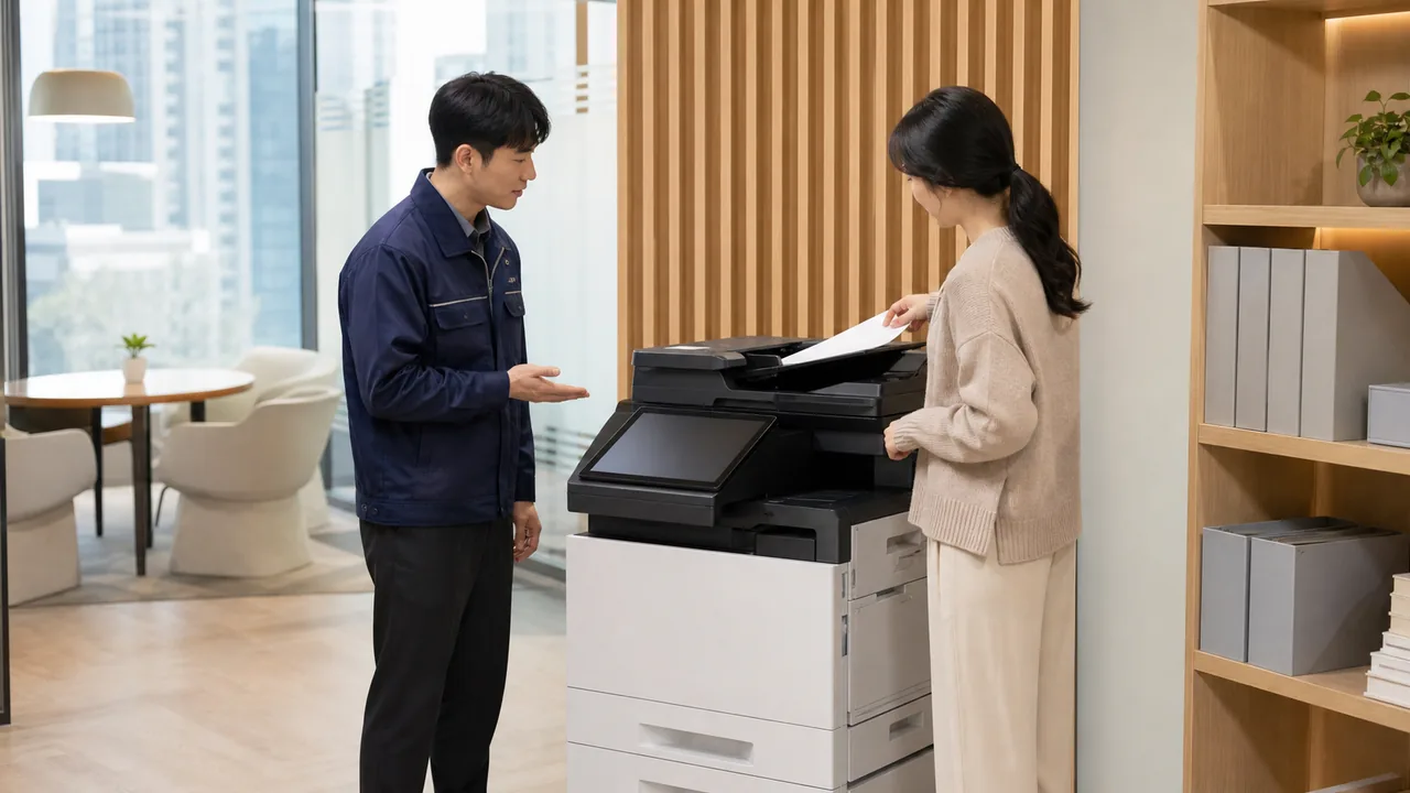 다산 사무실 복합기 설치 및 관리 상담 예시